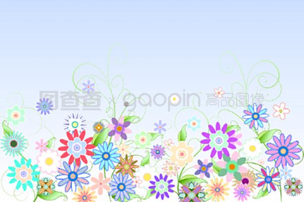 數字生成的少女花卉設計